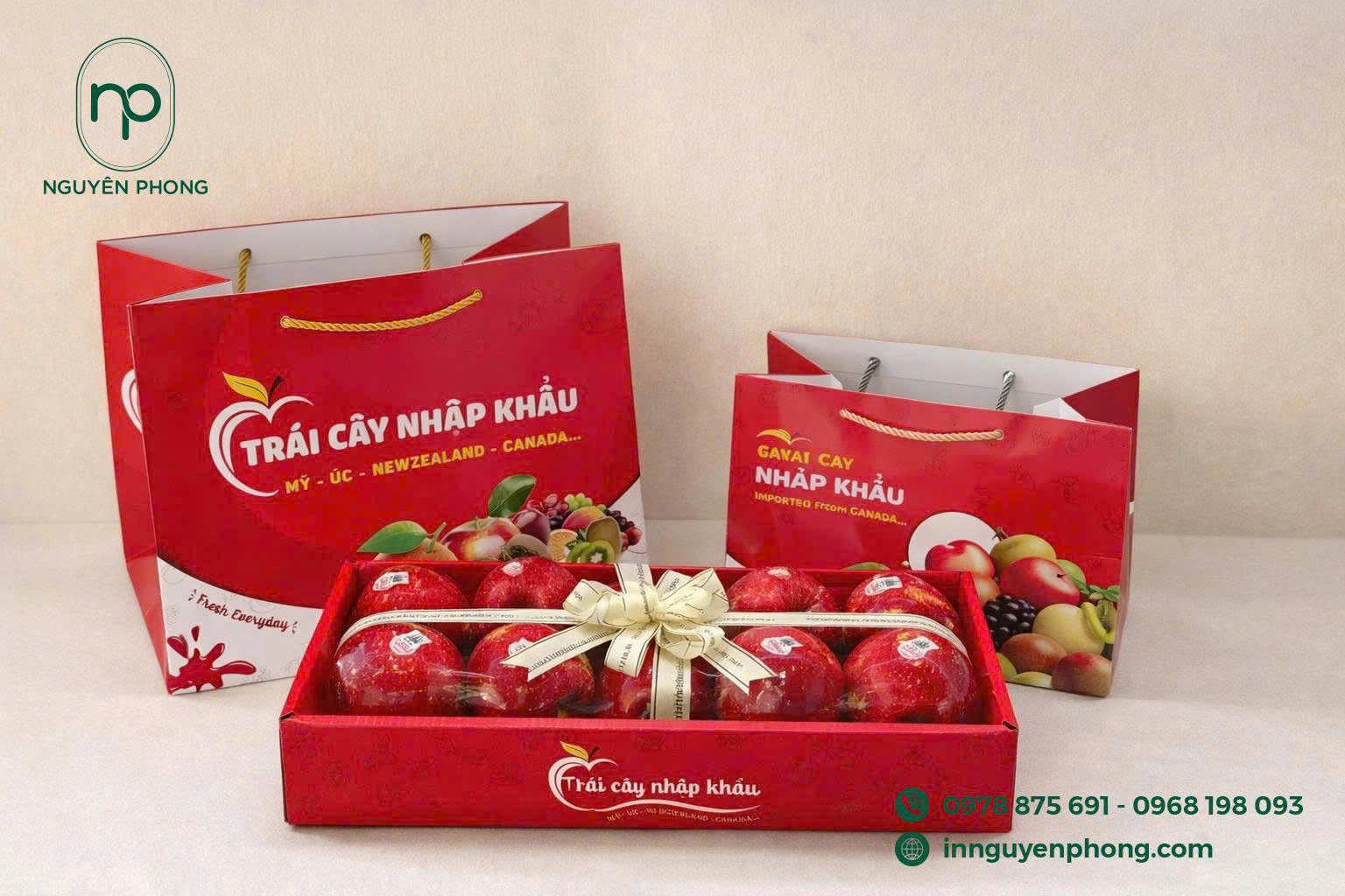 Mẫu túi giấy đựng trái cây bán sẵn in đẹp 